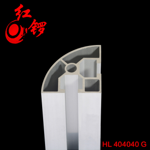 红锣工业铝型材4040转角国标工业铝型材流水线半圆支架管材铝合金