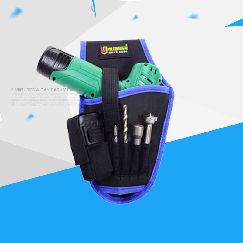 12v 18v锂电钻腰包充电钻包充电式电钻挂包电工工具包 腰包牛津布