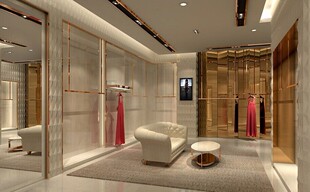 服装 店铺装 展示架 吊挂 修货架 玫瑰金吊挂 玫瑰金