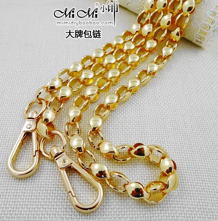 高档8MM金色老花穿孔包适用合金链条 金属包链包带包包链条链子