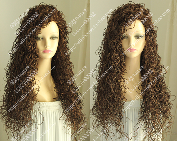螺纹弹簧深棕栗色巴西处女长假发