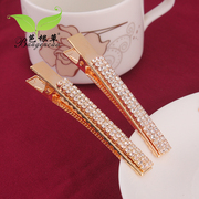 Bagen grass rhinestones hair bangs clip Korea hairpin Duckbill clamp, large, medium and small side clamp issuing headdress ornament