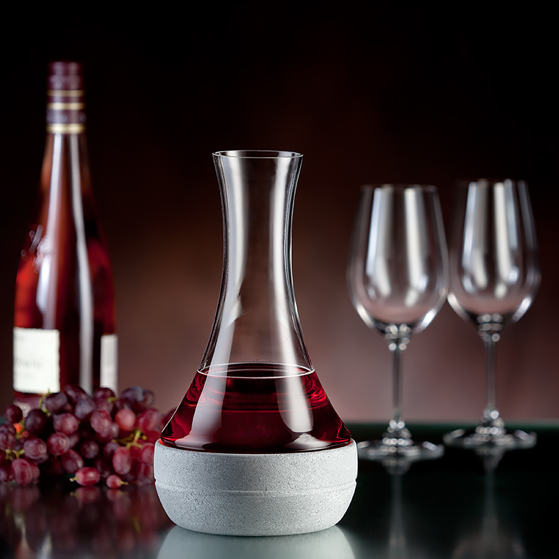 芬兰进口醒酒器HUKKA天然滑石红酒冰镇皿分酒壶创意设计盛酒器皿