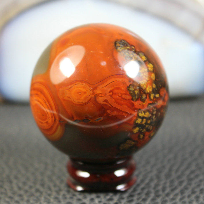 【战国红专卖】天然宣化上谷战国红玛瑙精品 超大圆球48mm