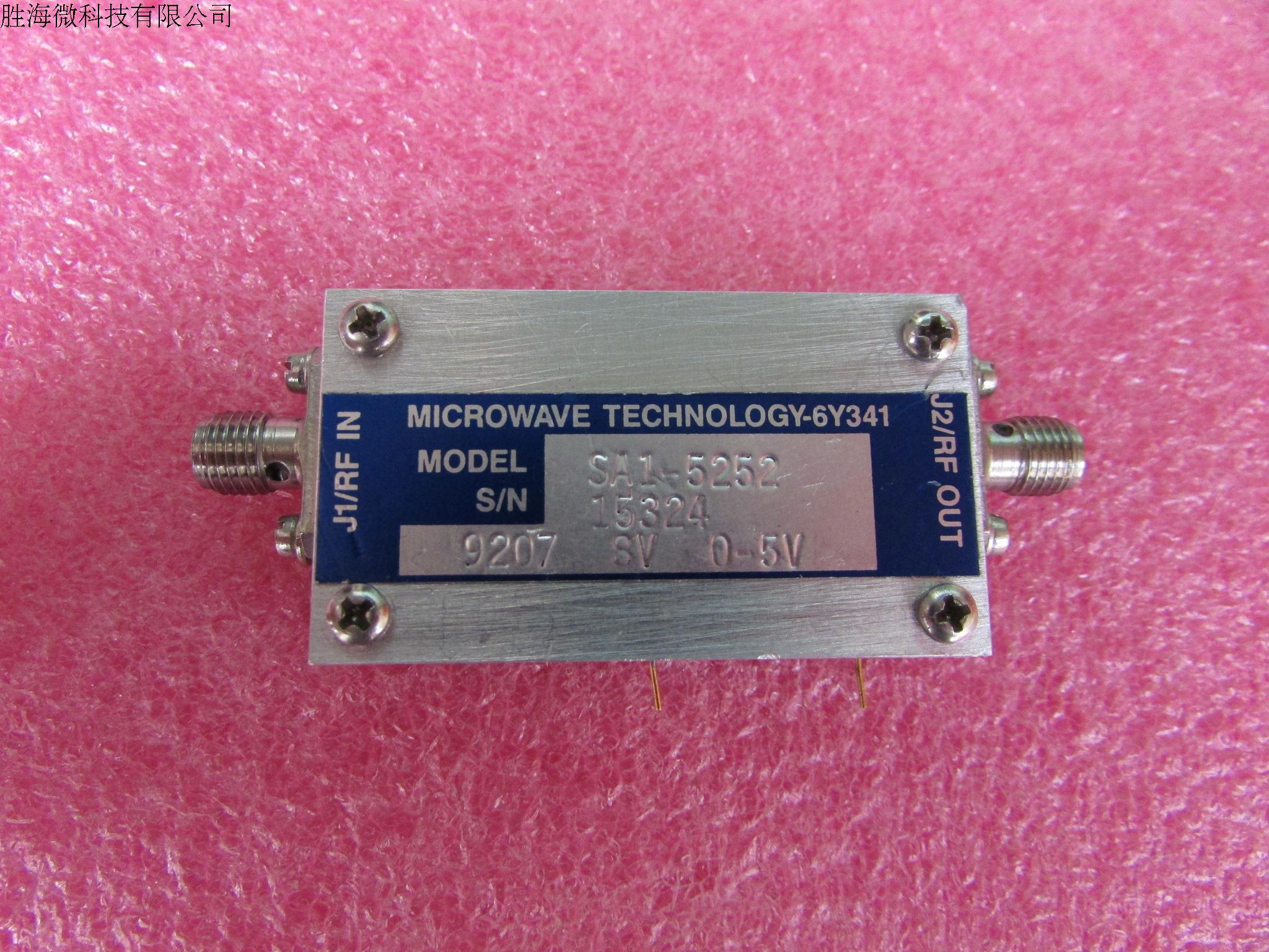 进口 SAL-5252 2-6GHz 36dB SMA  射频微波AGC 增益控制放大器 质量包好，包能用  可提供详细测试图 工作频率:2-6GHz 增益: 36dB（增益控制10dB) 输出功率: 18dBm 工作电压：+8V / 300mA