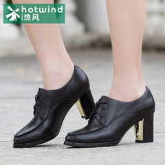 Hot women's shoe Department of the spring and autumn with deep rough in high heels with pointed shoes casual shoes women 61H5802