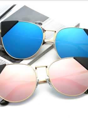 猫眼时尚风欧洲站百搭太阳眼镜