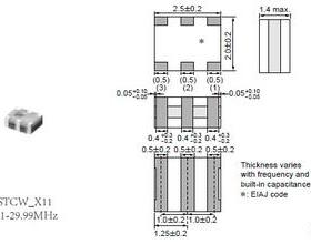 CSTCW 16M 20M 24M 25M 27M 30M 40M 48M 晶振滤波村田贴片3脚