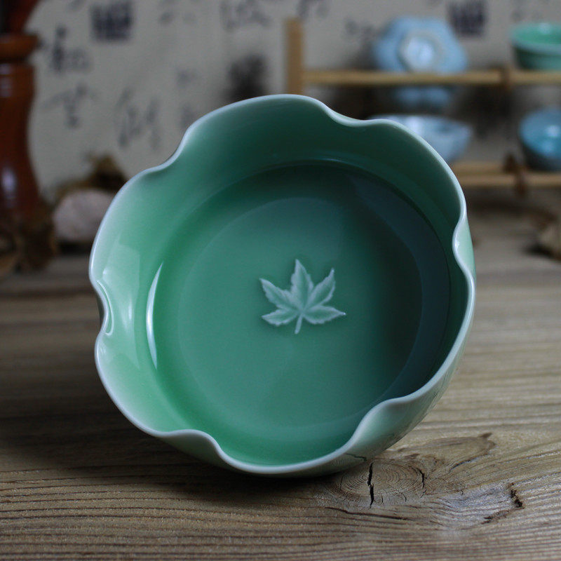 龙泉青瓷小号茶洗手工陶瓷笔洗茶茶海