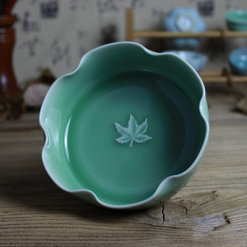 龙泉青瓷小号茶洗手工陶瓷笔洗茶道杯洗个性烟灰缸汝窑水洗包邮