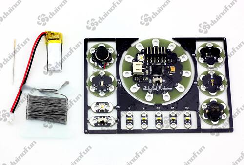 LilyPad 套件 Kit 可穿戴  织物电子含针线/电池到手即玩