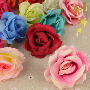 DIY仿真雪山玫花头花环发夹配饰 绢花头花胸花包包婚纱配饰 6.5CM