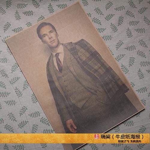 神探夏洛克  新福尔摩斯 sherlock 海报 bbc剧集 复古画