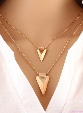 欧美简约箭头吊坠女项链 pendant necklace women jewelry