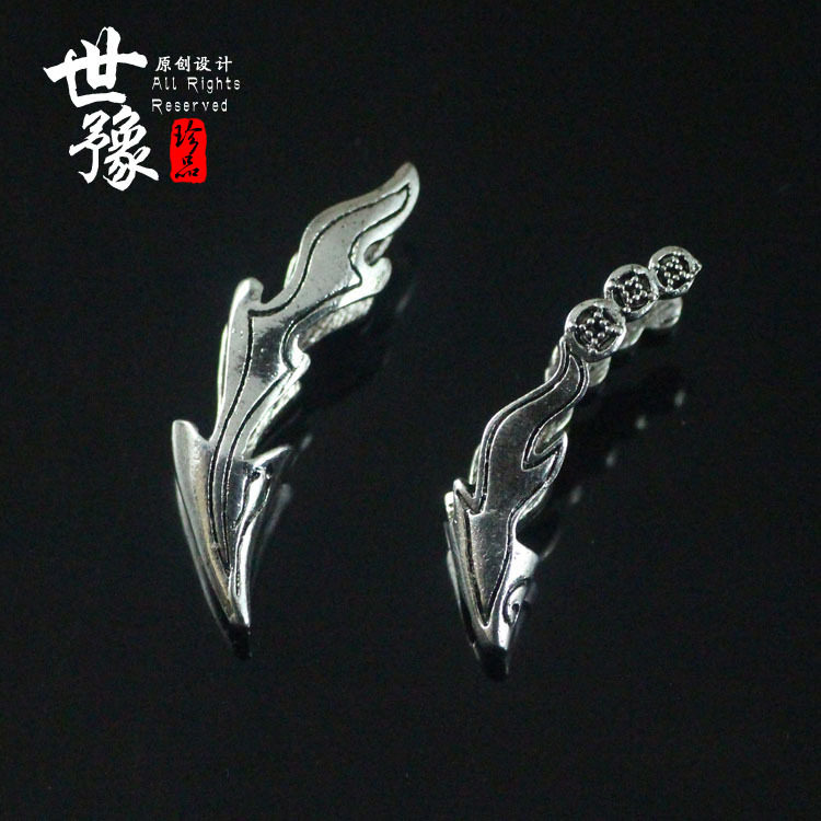合金狼狗牙齿火焰牙套牙尖套 藏獒狼牙尖吊坠配件 獠牙牙齿套配件