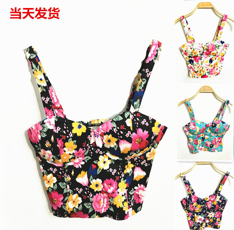 原宿风背心女吊带裹胸削漏肩纯色针织无袖清仓外穿韩风Chic小碎花|ruв категории Женская одежда, жилет подтяжки - от Buy2taobao.com для оказания профессиональной услуги покупки агента Taobao