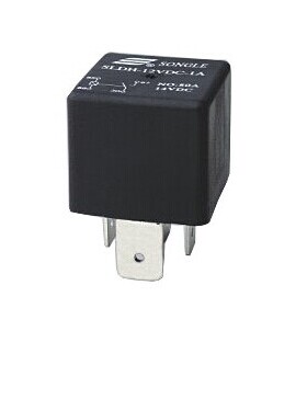 松乐汽车继电器 SLDH-12VDC-1C 一组转换5脚 不带安装柄