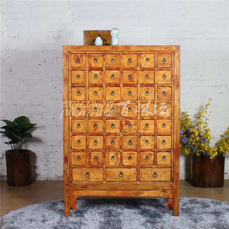 实木收纳柜抽屉柜子定制家具手工