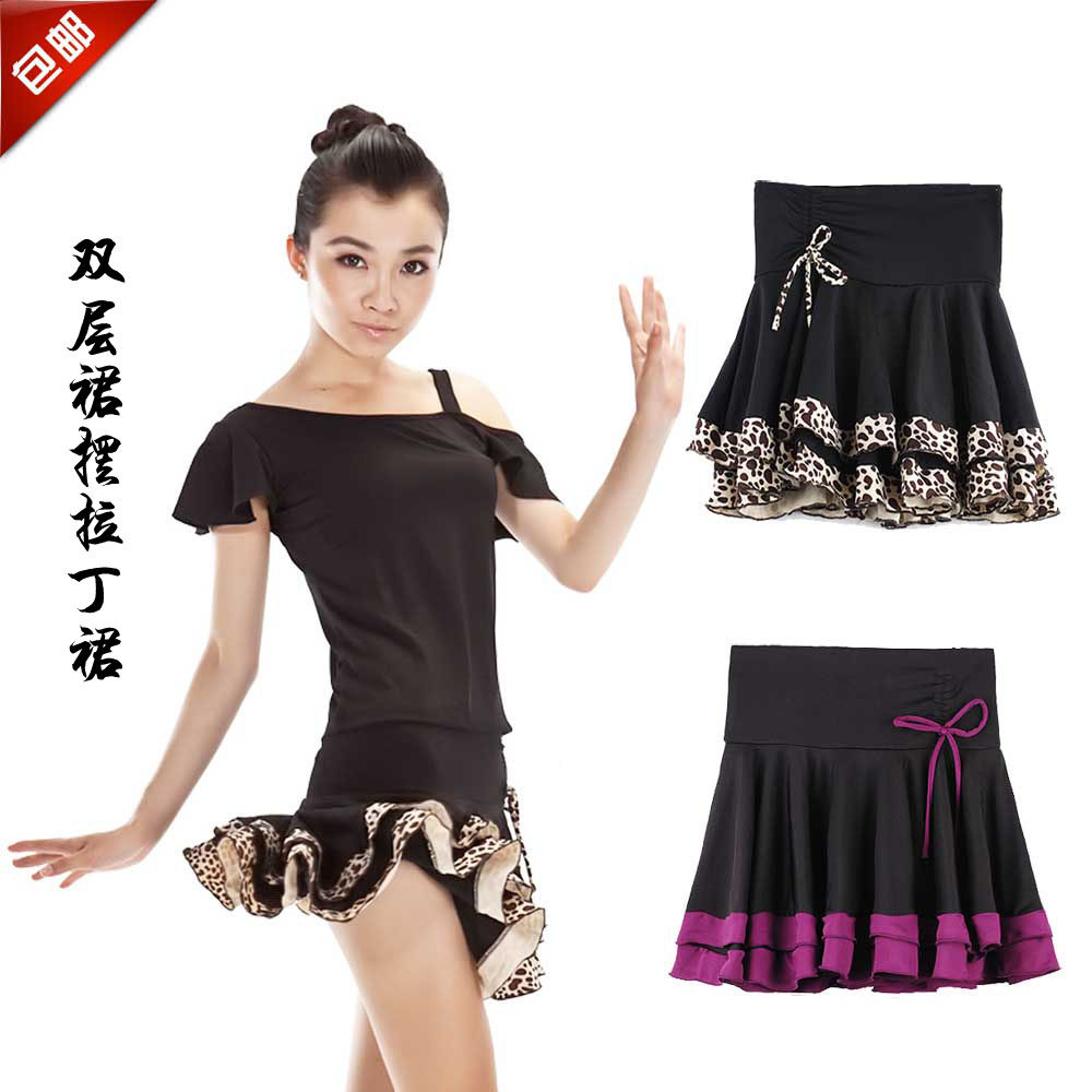 康尼成人广场舞蹈拉丁舞短裙女性感豹纹摩登舞裙广场舞蹈健身裙子|msdalam kategori sukan/Yoga/kecergasan/bekalan peminat, Dance/Aerobik/Gymnastics, tarian Latin, pakaian tarian Latin - dari Buy2taobao.com untuk memberikan perkhidmatan ejen Taobao profesional membeli