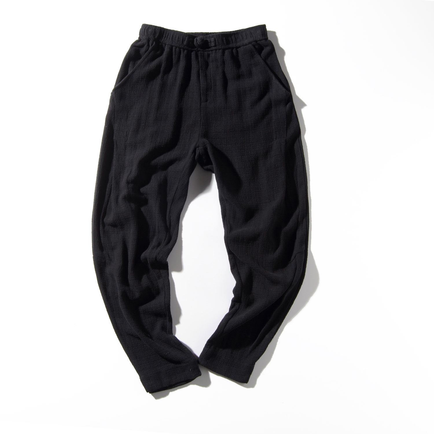 复古中国风裤子男装棉麻休闲裤中式宽松亚麻裤