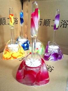 创意水晶马桶刷厕所刷高档亚克力马桶刷套装装饰花瓣注水厕刷包邮