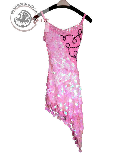 拉丁服 新款成人拉丁服女 少儿拉丁舞比赛表演服 亮片LD180-1