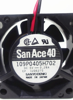 109P0405H702 DC5V 0.28A 原装山洋 40*40*15MM轴流风扇