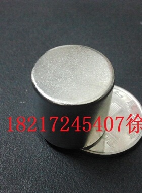 强磁铁20*20mm 强力磁铁 永磁王 钕铁硼磁钢 吸铁石 圆形D20X20mm