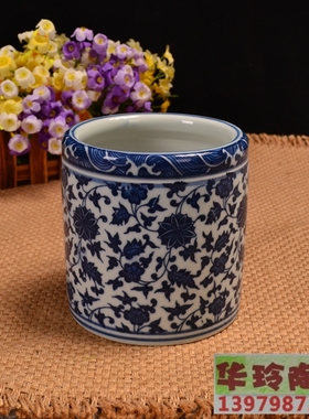 景德镇仿古风笔筒工艺品家居装饰