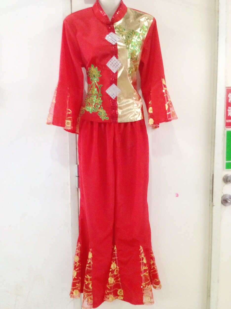 彩云南民族服装秧歌东北大秧歌开门红扇子舞腰鼓表演广场舞服装
