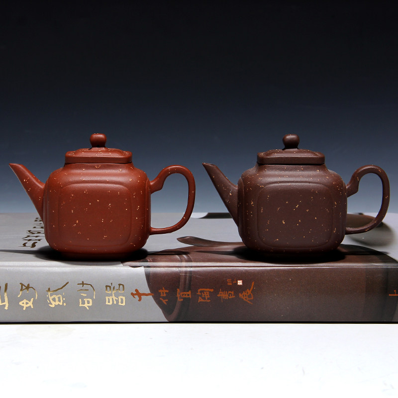 同乐 宜兴紫砂 一厂八十年代早期回流老壶 小四方凸奎