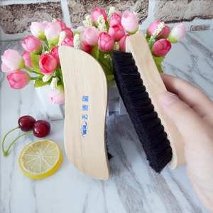 马毛刷皮鞋刷抛光刷洗衣店干洗店刷皮革刷抛亮刷马尾刷实木刷子