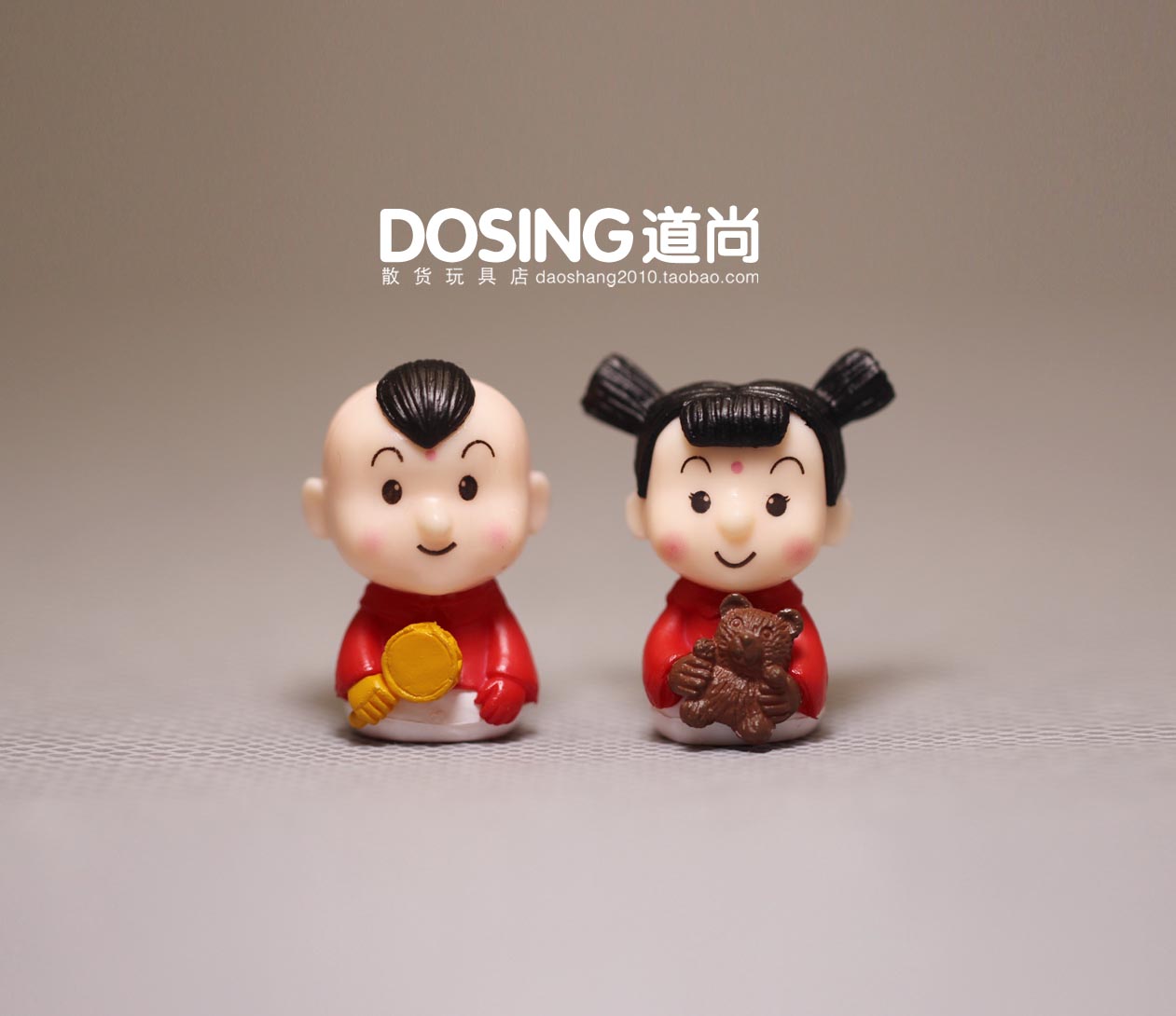 卡通小孩人偶公仔摆件中国娃娃