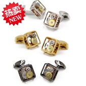 扣男士 法式 衬衫 口扣商务礼品袖 送礼盒优质机械齿轮袖 袖 钉 包邮