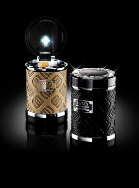 日本㊣品汽车用品garson DAD高档时尚镶钻车载烟灰缸带led灯热卖