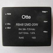 Otte芯片dcdc48v转12v稳压隔离 20W降压电源模块RB4812MD-20W