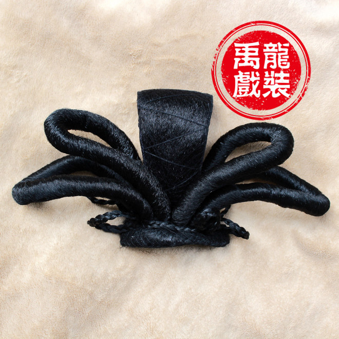 禹龍戏装戏曲头饰京剧越剧假发造型发鬏手工制作四环正髻正凤头面