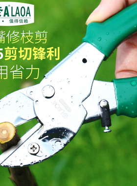 老A 修枝剪强力毡式园艺剪刀修花整枝果树剪8寸剪枝剪LA147118