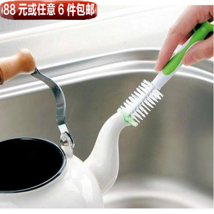 日本KM2062可立式双色壶嘴刷壶口刷瓶口刷可自立刷子瓶刷杯刷大号