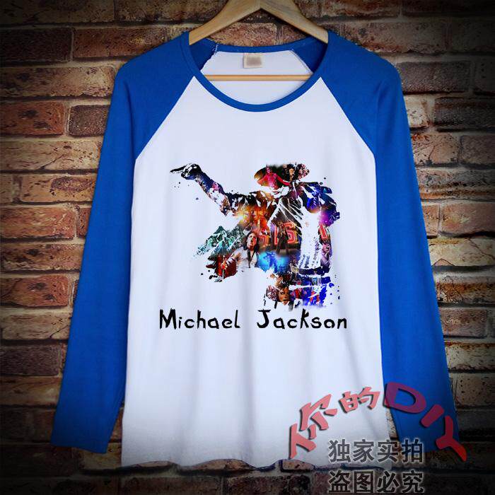 新款迈克尔杰克逊T恤长袖衣服MJ学生服欧美打底衫男女春秋装圆领在类目 男装, T恤中 - 来自Buy2taobao.com提供专业的淘宝代购服务