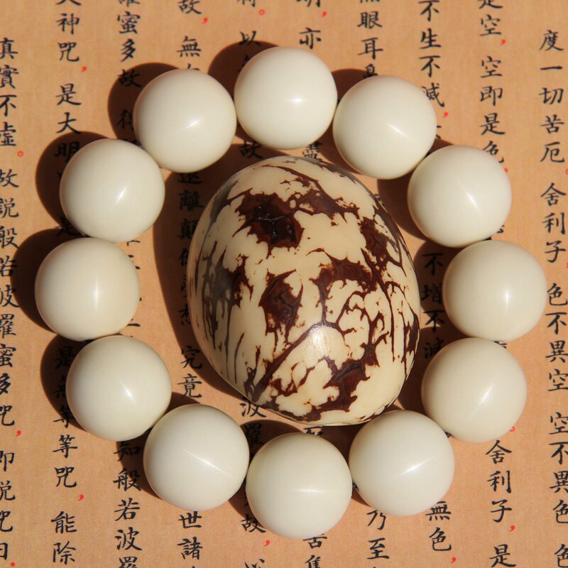 江南大觉斋手工定制象牙果手串菩提子植物果实象牙佛珠无漂白