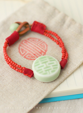 陶瓷情侣手链送女友民族