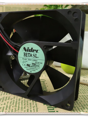 Nidec 9025 12V0.40A 机箱散热风扇 D09T-12PS1双滚珠轴承CPU风扇