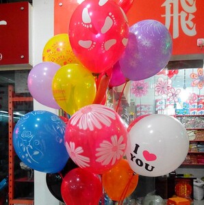 加厚韩国进口气球12寸印花气球 正品韩国气球 380克 气球批发love