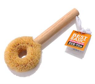 日本天然麻纤维厨房锅刷不粘油刷锅刷子椰棕刷锅器洗锅碗刷清洁刷