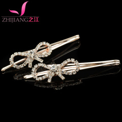 River drill alloy side bangs clip Korea jewelry bow hair Barrette clip a clip loaded