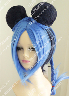 cosplay假发 JOJO的奇妙冒险 空条徐伦 徐徐宝蓝混色造型假发特价