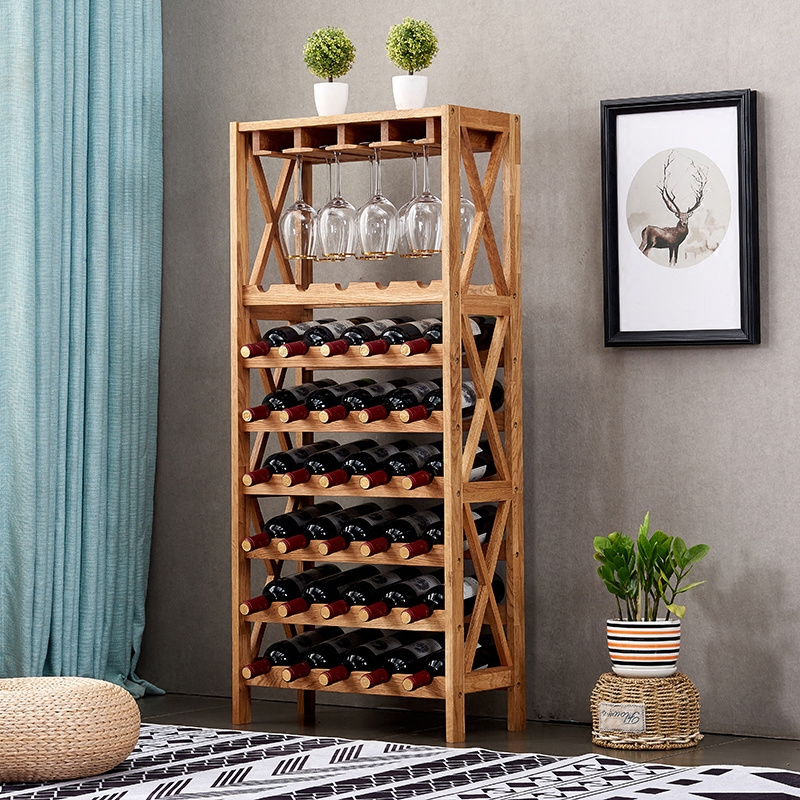 to ground solid wood Wine rack Wine oak Wine cabinet woodiness Display rack suspension Wine Glass household Shelfin the Residential furniture , Shelf , Wine  category - from Buy2taobao.com to provide professional Taobao agent buy service