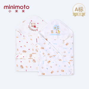 minimoto小米米 新生儿纱布抱巾 薄款春夏早秋适用新生婴儿抱被