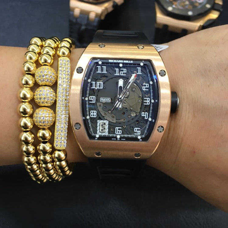理查德玫瑰金腕表